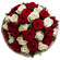 bouquet of red and white roses. Novomoskovsk