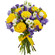 bouquet of yellow roses and irises. Santa Cruz