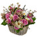 floral arrangement in a basket. Novomoskovsk