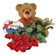 red roses with teddy and chocolates. Port Royal
