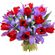 bouquet of tulips and irises. Auce